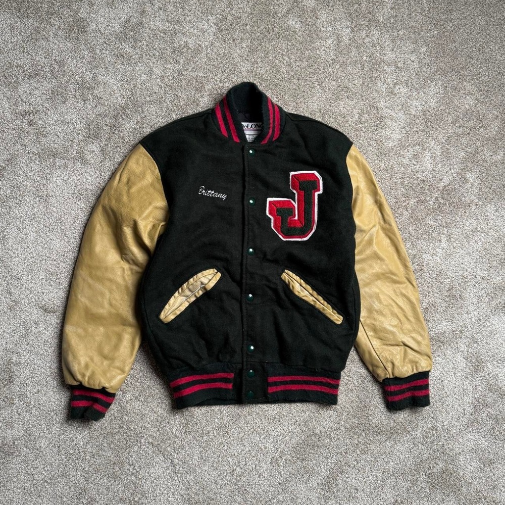 VINTAGE 80s DELONG "BRITTANY" VARSITY JACKET